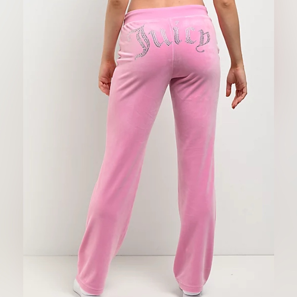 Pink juicy couture rhinestone pants women's Large